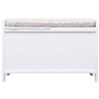 vidaXL Banc d'Entrée Banc de Rangement Banquette de Couloir Salon Salle de Séjour Chambre à Coucher Maison Intérieur Blanc Bois 