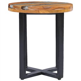 vidaXL Table Basse Table d'Appoint Table de Salon Bout de Canapé Maison Intérieur Salle de Séjour 40x45 cm Polyrésine Bois de Te