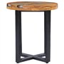 vidaXL Table Basse Table d'Appoint Table de Salon Bout de Canapé Maison Intérieur Salle de Séjour 40x45 cm Polyrésine Bois de Te