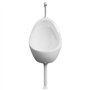 vidaXL Urinoir mural avec valve de chasse - En céramique - Blanc - 36 x 32 x 48 cm