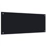vidaXL Dosseret de Cuisine Carrelage Mural Décoration Protection Anti-éclaboussures Résistant aux Rayures Noir 100x40 cm Verre T
