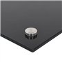 vidaXL Dosseret de Cuisine Carrelage Mural Décoration Protection Anti-éclaboussures Résistant aux Rayures Noir 100x40 cm Verre T