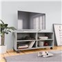 vidaXL Meuble TV avec roulettes Armoire Basse Meuble Divertissement Salon Salle de Séjour Maison Intérieur Gris Cement 90x35x35 