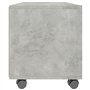 vidaXL Meuble TV avec roulettes Armoire Basse Meuble Divertissement Salon Salle de Séjour Maison Intérieur Gris Cement 90x35x35 