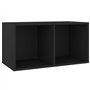 vidaXL Boîte de Rangement de Vinyles, Armoire de Classement, Étagère de Collection de Disques, Organisateur de Maison Salon Inté