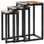 vidaXL Tables Gigognes 3 pcs Tables Basses Table d'Appoint Table de Salon Maison Chambre à Coucher Salle de Séjour Polyrésine Bo