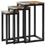 vidaXL Tables Gigognes 3 pcs Tables Basses Table d'Appoint Table de Salon Maison Chambre à Coucher Salle de Séjour Polyrésine Bo