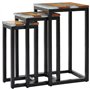 vidaXL Tables Gigognes 3 pcs Tables Basses Table d'Appoint Table de Salon Maison Chambre à Coucher Salle de Séjour Polyrésine Bo