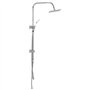 vidaXL Ensemble de Douche à Deux Têtes avec Douchette Douche à Main Pomme de Douche Carrée Réglable Maison Salle de Bain Intérie