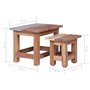 vidaXL Tables Gigognes 2 pcs, Bouts de Canapé, Tables d'Appoint Gigognes, Meubles de Salon Salle de Séjour Maison Intérieur, Boi