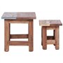 vidaXL Tables Gigognes 2 pcs, Bouts de Canapé, Tables d'Appoint Gigognes, Meubles de Salon Salle de Séjour Maison Intérieur, Boi
