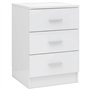 vidaXL Table de Chevet Blanc Brillant 38x35x65 cm AgglomÃƒrÃƒ