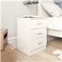vidaXL Table de Chevet Blanc Brillant 38x35x65 cm AgglomÃƒrÃƒ