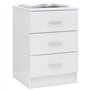vidaXL Table de Chevet Blanc Brillant 38x35x65 cm AgglomÃƒrÃƒ