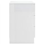 vidaXL Table de Chevet Blanc Brillant 38x35x65 cm AgglomÃƒrÃƒ