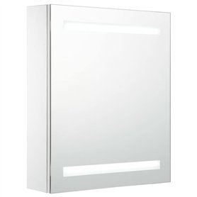 vidaXL Armoire de Salle de Bain à Miroir LED Armoire à LED Murale Armoire de Rangement Chambre à Coucher Maison Intérieur 50x13,