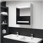 vidaXL Armoire de Salle de Bain à Miroir LED Armoire à LED Murale Armoire de Rangement Chambre à Coucher Maison Intérieur 50x13,