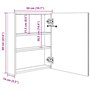 vidaXL Armoire de Salle de Bain à Miroir LED Armoire à LED Murale Armoire de Rangement Chambre à Coucher Maison Intérieur 50x13,