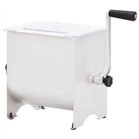 vidaXL Mélangeur de Viande Manuel avec Couvercle Hachoir Electrique Machine à Hacher Broyeur à Viande Cuisine Maison Argenté Aci