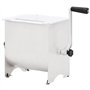 vidaXL Mélangeur de Viande Manuel avec Couvercle Hachoir Electrique Machine à Hacher Broyeur à Viande Cuisine Maison Argenté Aci