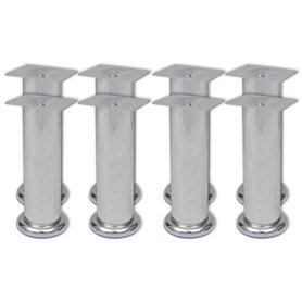 vidaXL 8x Pieds Ronds de Canapé Pieds de Sofa Jambe de Canapé Jambe de Sofa Pieds de Meuble Pieds de Remplacement Robuste Stable