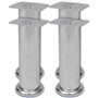 vidaXL 8x Pieds Ronds de Canapé Pieds de Sofa Jambe de Canapé Jambe de Sofa Pieds de Meuble Pieds de Remplacement Robuste Stable