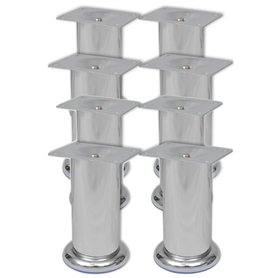 vidaXL 8X Pieds Ronds de Canapé Pieds de Sofa Jambe de Canapé Jambe de Sofa Pieds de Meuble Pieds de Remplacement Robuste Stable