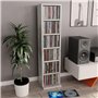 vidaXL Meuble CD Gris Cement 21 x 16 x 88 cm AgglomÃƒrÃƒ