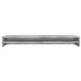 vidaXL Support de Moniteur Gris bÃƒton 100 x 24 x 13 cm AgglomÃƒrÃƒ