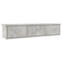 vidaXL Ãƒâ€°tagÃƒ¨re Murale avec tiroirs Gris bÃƒton 90x26x18,5 cm AgglomÃƒrÃƒ