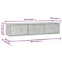 vidaXL Ãƒâ€°tagÃƒ¨re Murale avec tiroirs Gris bÃƒton 90x26x18,5 cm AgglomÃƒrÃƒ