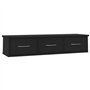 vidaXL Ãƒâ€°tagÃƒ¨re Murale avec tiroirs Noir 90x26x18,5 cm AgglomÃƒrÃƒ