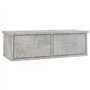 vidaXL Ãƒâ€°tagÃƒ¨re Murale avec tiroirs Gris bÃƒton 60x26x18,5 cm AgglomÃƒrÃƒ