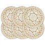 vidaXL 6X Napperons Set de Table Napperons de Restaurant Napperons de Maison Napperons de Table de Salle à Manger Blanc 38 cm Ro