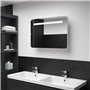 vidaXL Armoire de Salle de Bain à Miroir LED Armoire à LED Murale Armoire de Rangement Chambre à Coucher Maison Intérieur 80x9,5