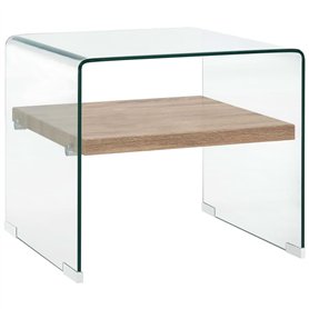 vidaXL Table Basse Table d'Appoint Table de Salon Bout de Canapé Table de Canapé Salle de Séjour Intérieur Maison Clair 50x50x45