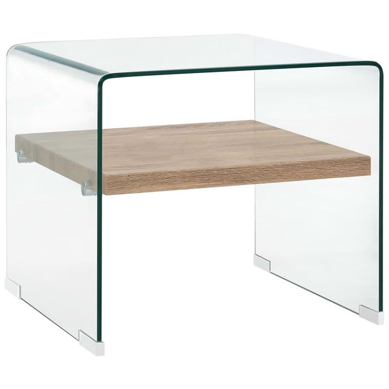 vidaXL Table Basse Table d'Appoint Table de Salon Bout de Canapé Table de Canapé Salle de Séjour Intérieur Maison Clair 50x50x45