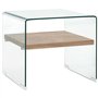 vidaXL Table Basse Table d'Appoint Table de Salon Bout de Canapé Table de Canapé Salle de Séjour Intérieur Maison Clair 50x50x45