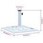 vidaXL Socle de Parasol Blanc 12 kg 49 cm Fonte