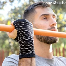 InnovaGoods Bracelet de Maintien avec Fils de cuivre et Charbon de Bambou Wristcare-S/M, Unisexe Adulte, Noir, 16 x 7,5 cm