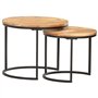 vidaXL Tables Gigognes 2 pcs Table Basse Table d'Appoint Table de Salon Table de Canapé Couloir Salle de Séjour Maison Intérieur
