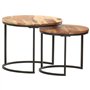 vidaXL Tables Gigognes 2 pcs Table Basse Table d'Appoint Table de Salon Table de Canapé Couloir Salle de Séjour Maison Intérieur