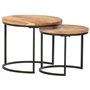 vidaXL Tables Gigognes 2 pcs Table Basse Table d'Appoint Table de Salon Table de Canapé Couloir Salle de Séjour Maison Intérieur