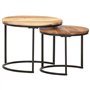 vidaXL Tables Gigognes 2 pcs Table Basse Table d'Appoint Table de Salon Table de Canapé Couloir Salle de Séjour Maison Intérieur