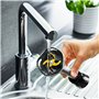 Moulinex Powelix Life DD9448 Mixeur plongeant 1000 W avec lames Powelix, jusqu'à 30% plus rapide, noir, capacité 500 ml, hachoir