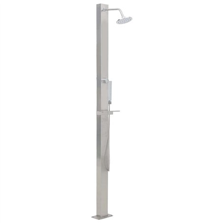 vidaXL Douche extérieure Droite INOX