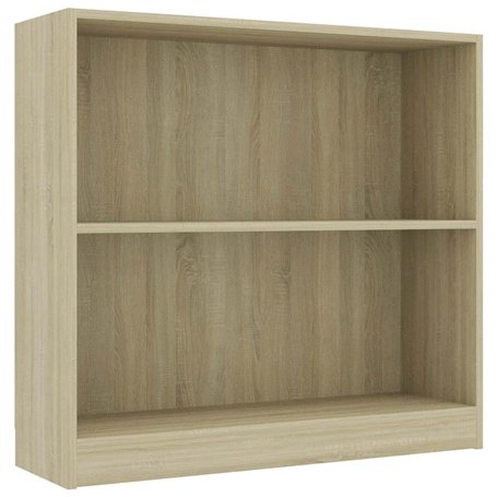vidaXL Bibliothèque chêne Sonoma 80x24x75 cm Bois d'ingénierie, étagère, bibliothèque, étagère de Rangement, Meuble de Rangement