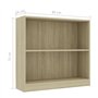 vidaXL Bibliothèque chêne Sonoma 80x24x75 cm Bois d'ingénierie, étagère, bibliothèque, étagère de Rangement, Meuble de Rangement