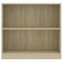 vidaXL Bibliothèque chêne Sonoma 80x24x75 cm Bois d'ingénierie, étagère, bibliothèque, étagère de Rangement, Meuble de Rangement