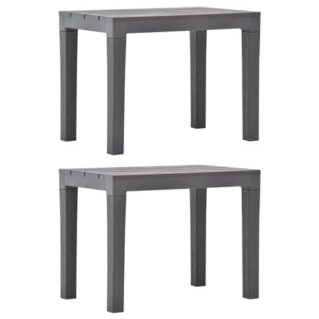 vidaXL Bancs de Jardin 2 pcs Moka Plastique